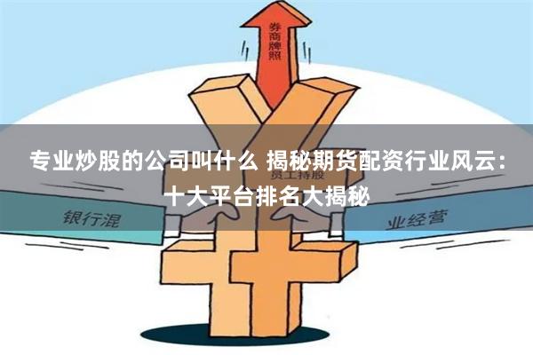 专业炒股的公司叫什么 揭秘期货配资行业风云：十大平台排名大揭秘