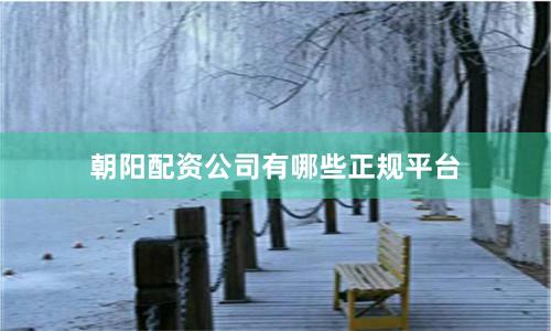 朝阳配资公司有哪些正规平台